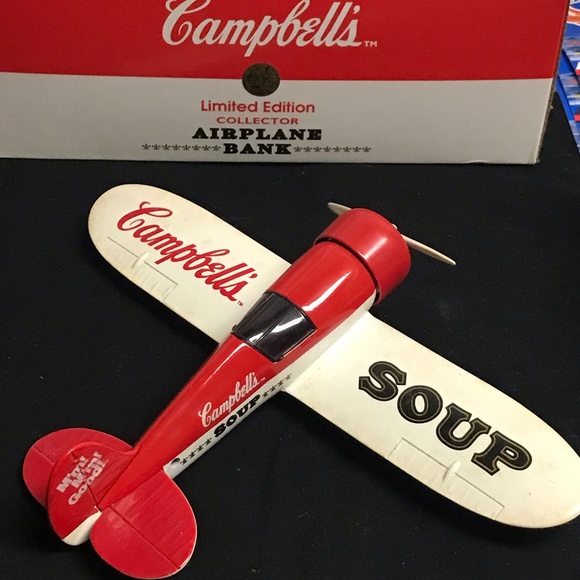 1992 LIMITED EDITION Campbells Soup Die-cast Vintage Airplane Bank - Picture 2 of 10